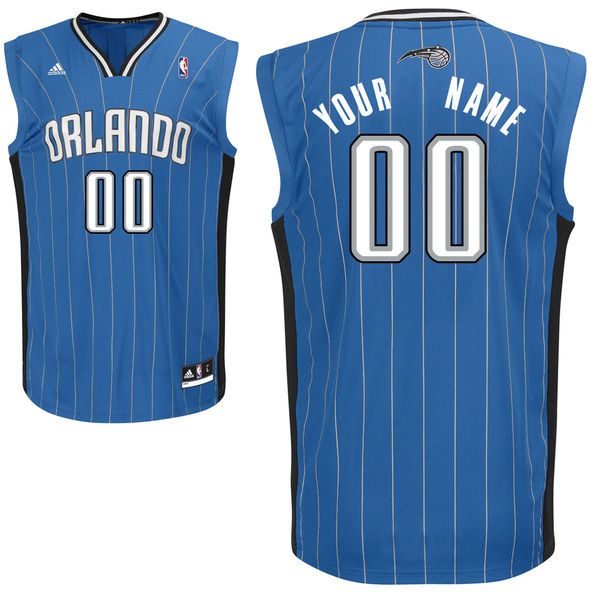 Men Adidas Orlando Magic Custom Replica Road Royal NBA Jersey->->Custom Jersey